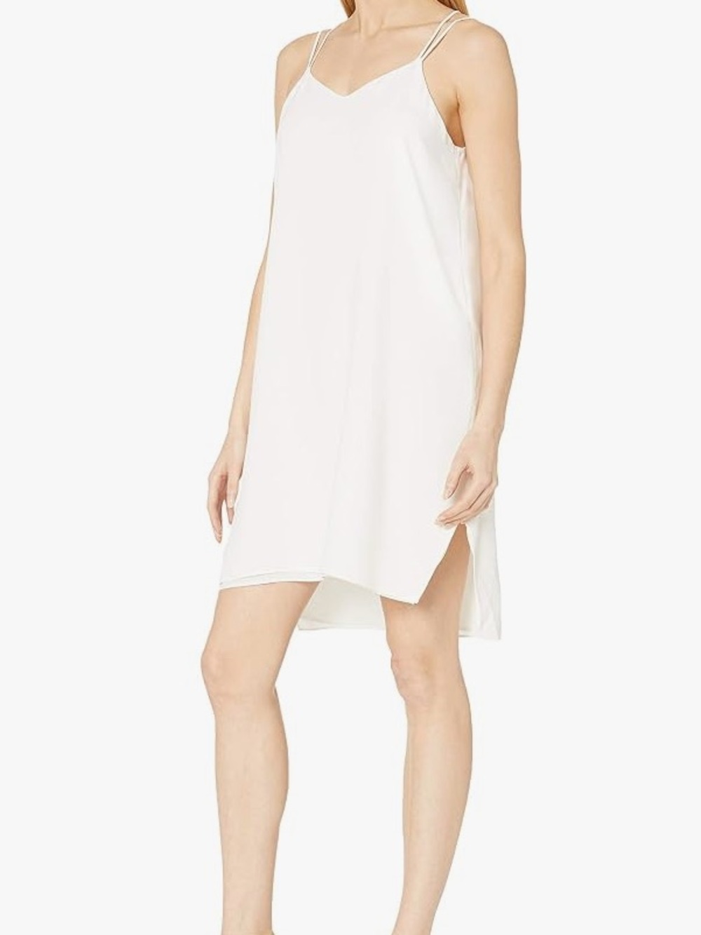NWD Halston Heritage Silk Blend Ivory Slip Dress size L